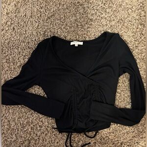 Black long sleeved crop top from a Boutique
